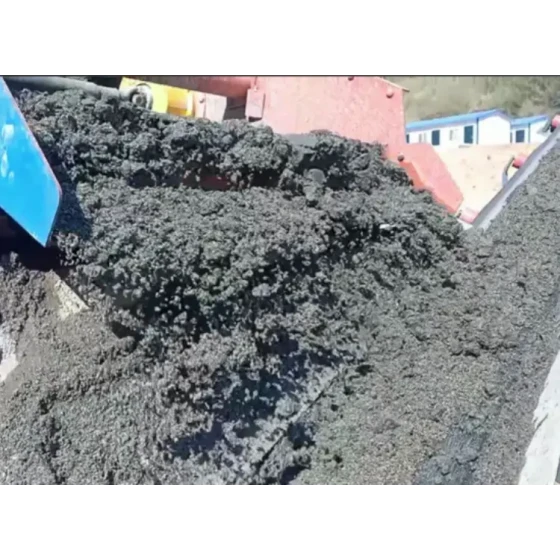 Prueba de recuperación de residuos finos de la antigua balsa de residuos