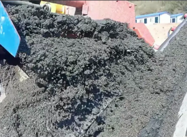 Prueba de recuperación de residuos finos de la antigua balsa de residuos